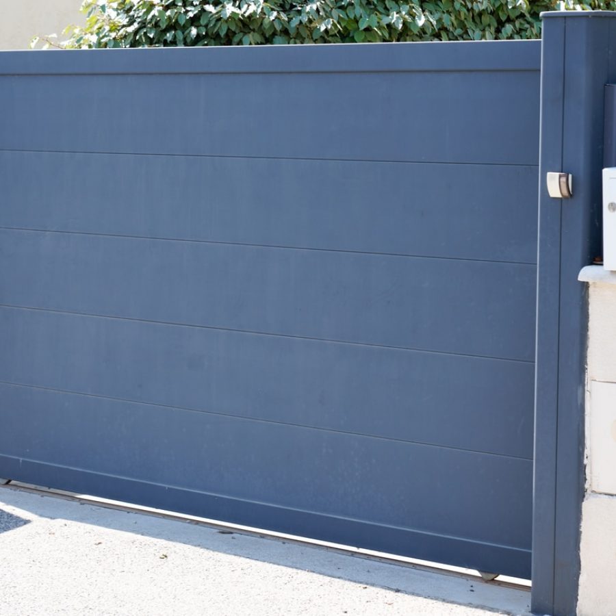 portal grey high slide modern home steel gray door aluminum sliding gate slats